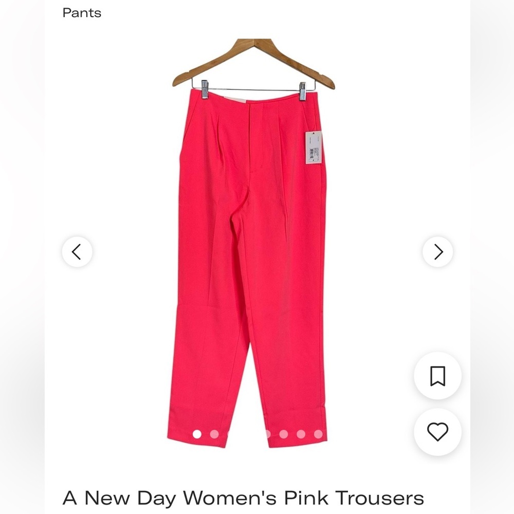 a new day Pink Ankle Cropped Pants Relaxed Fit tapered Sz 16 NWT - Picture 2 of 5